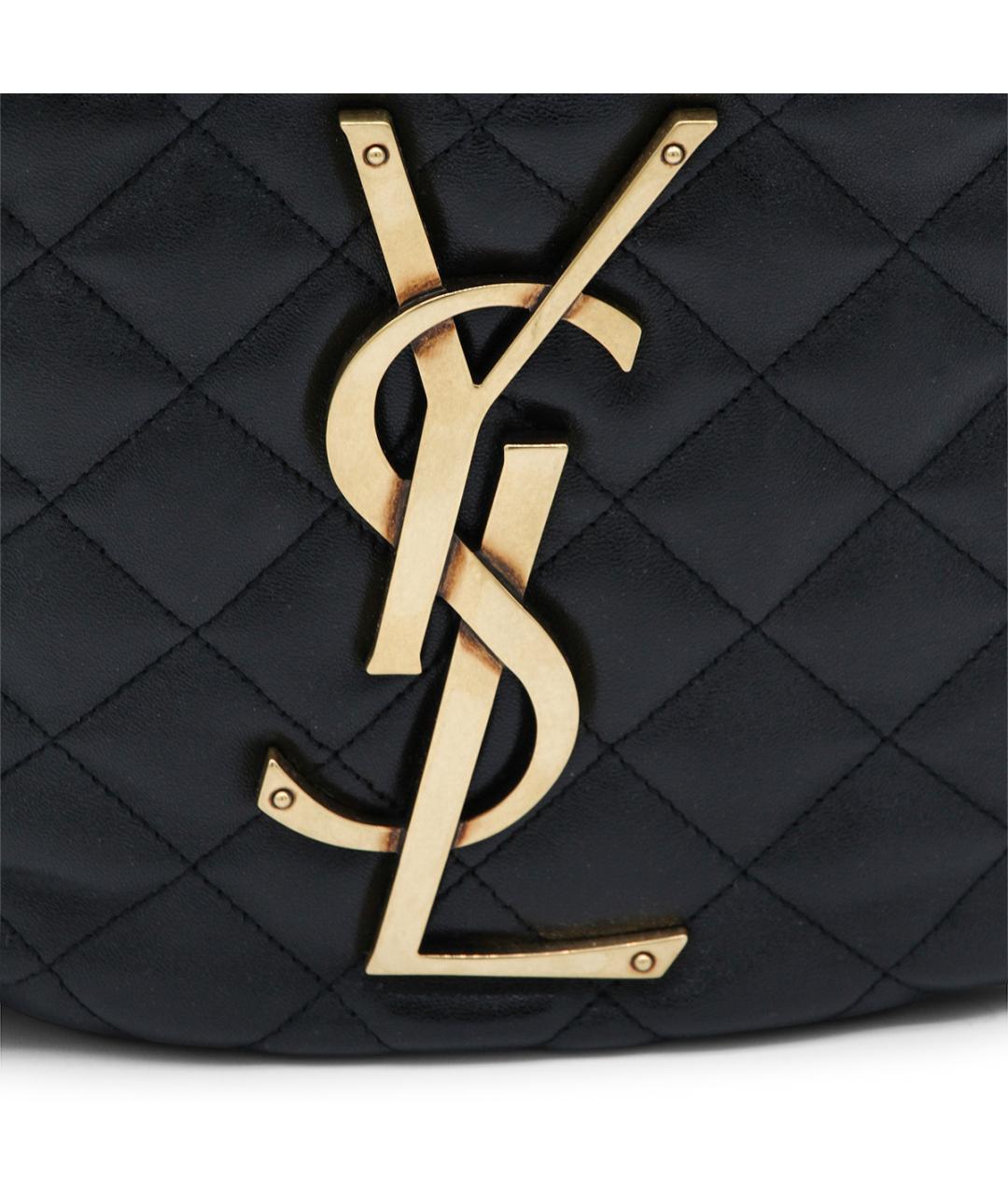 SAINT LAURENT Черная кожаная сумка через плечо, фото 4