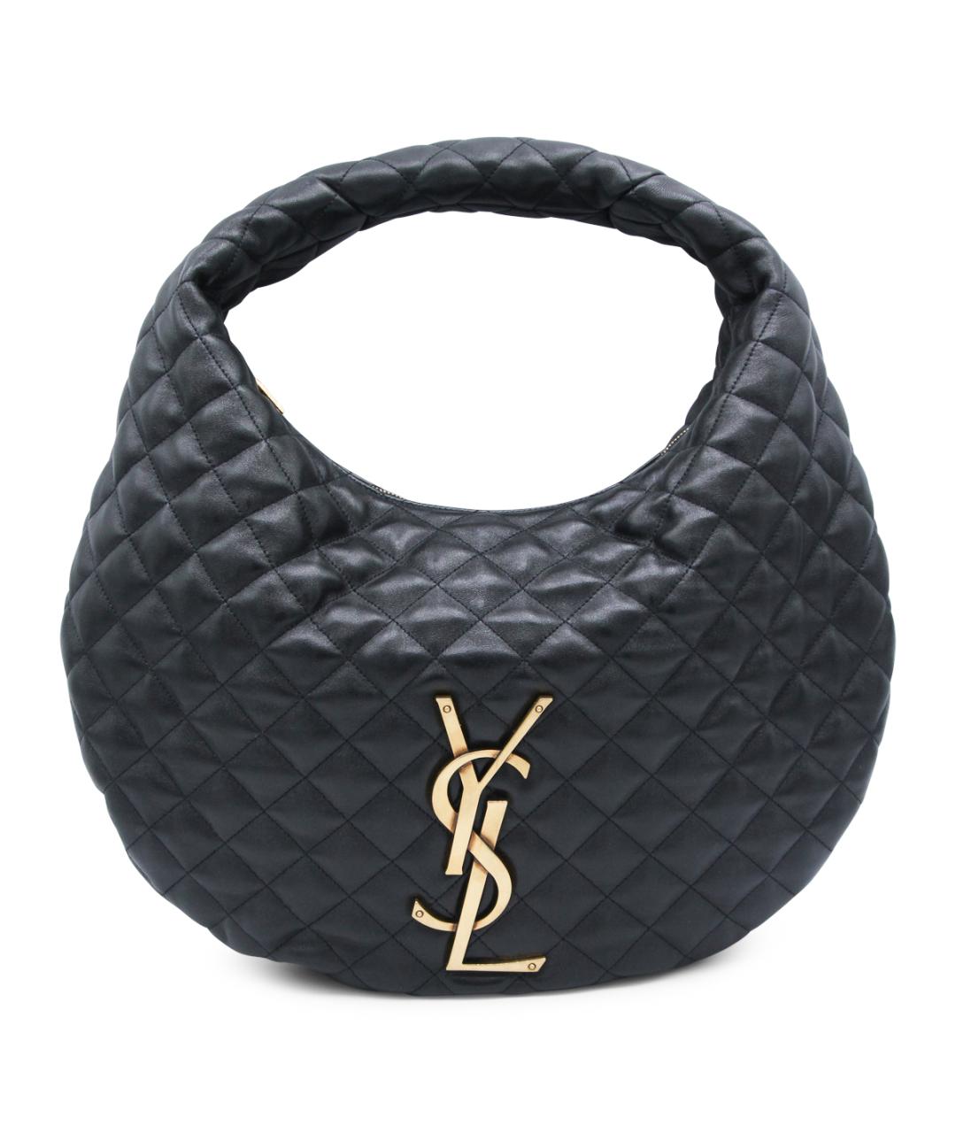 SAINT LAURENT Черная кожаная сумка через плечо, фото 1