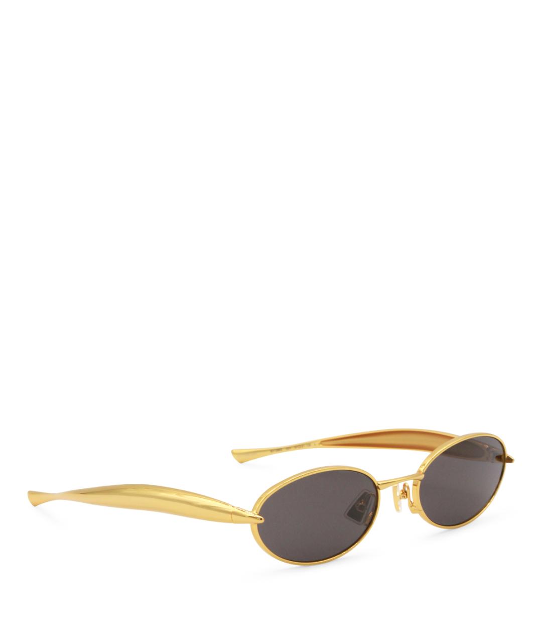 BOTTEGA VENETA Золотые солнцезащитные очки, фото 2