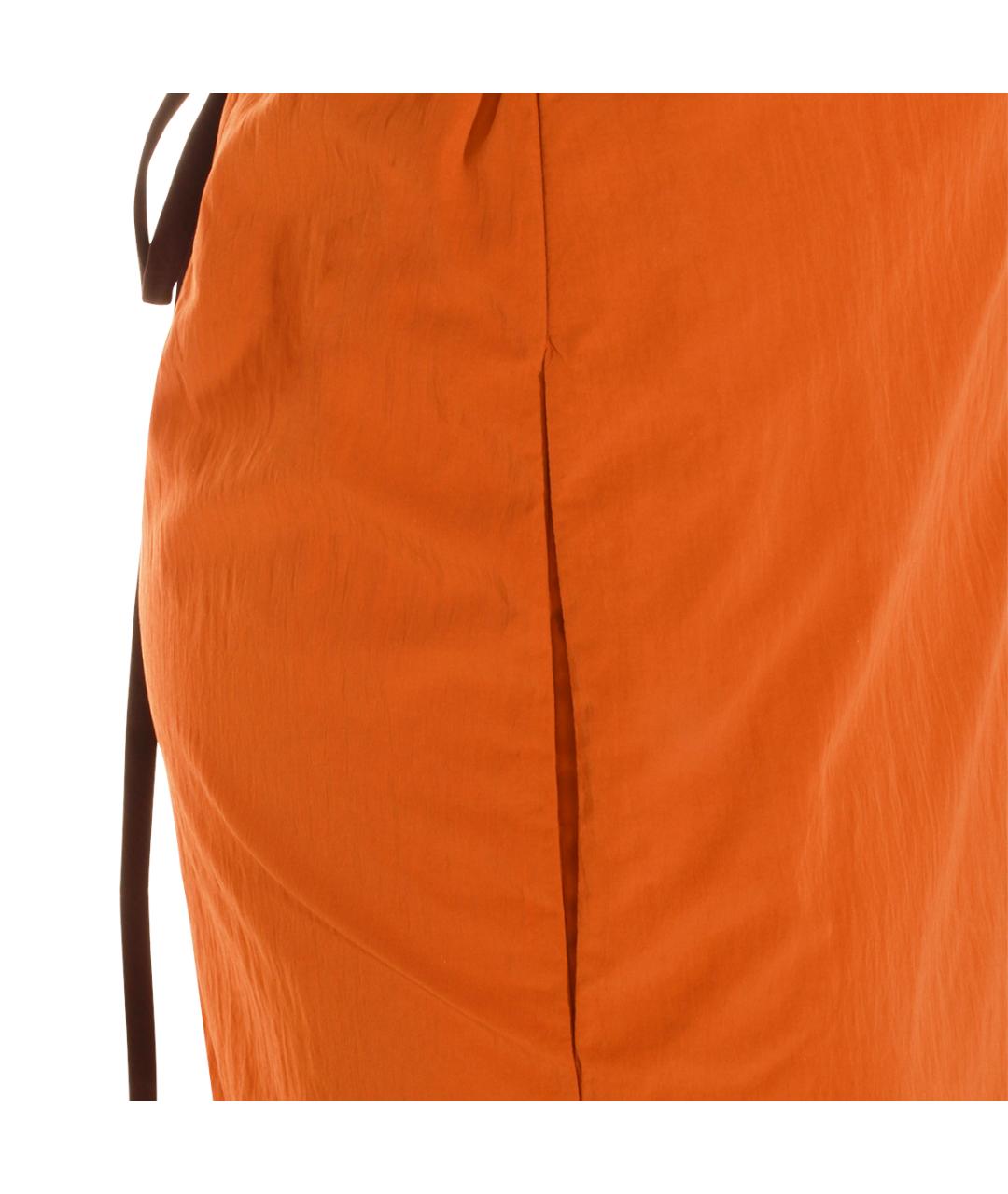 SAINT LAURENT Оранжевая полиамидовая юбка миди, фото 4