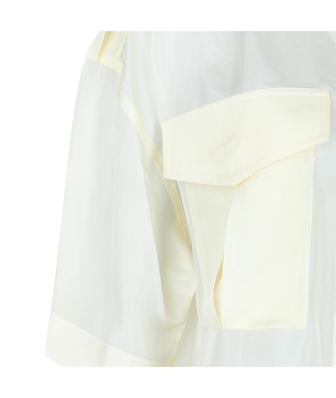 PHOEBE PHILO Бежевая шелковая рубашка, фото 4