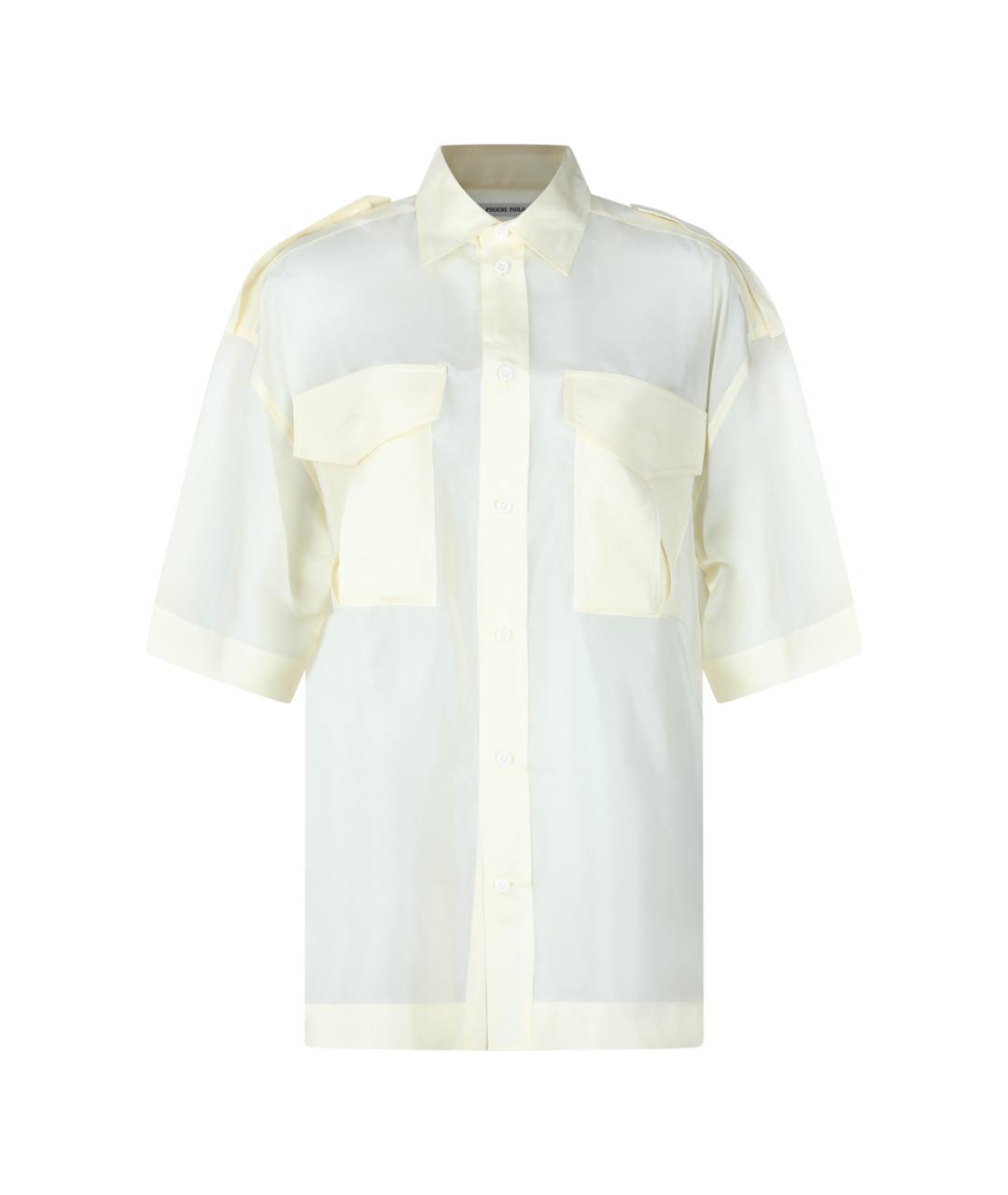 PHOEBE PHILO Бежевая шелковая рубашка, фото 1