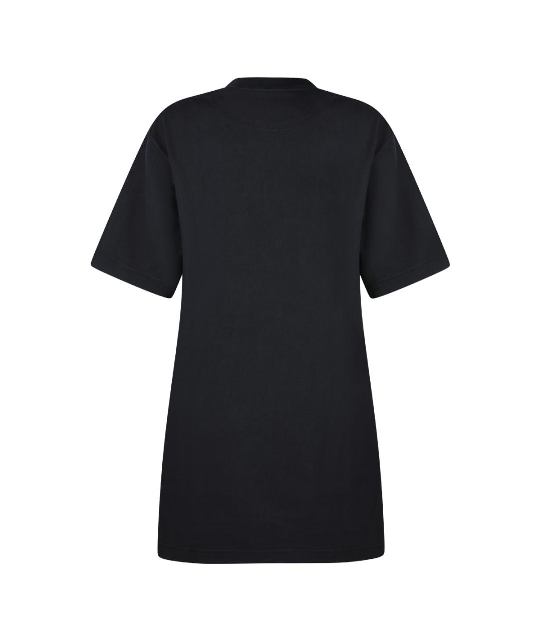 PHOEBE PHILO Черная хлопковая футболка, фото 2