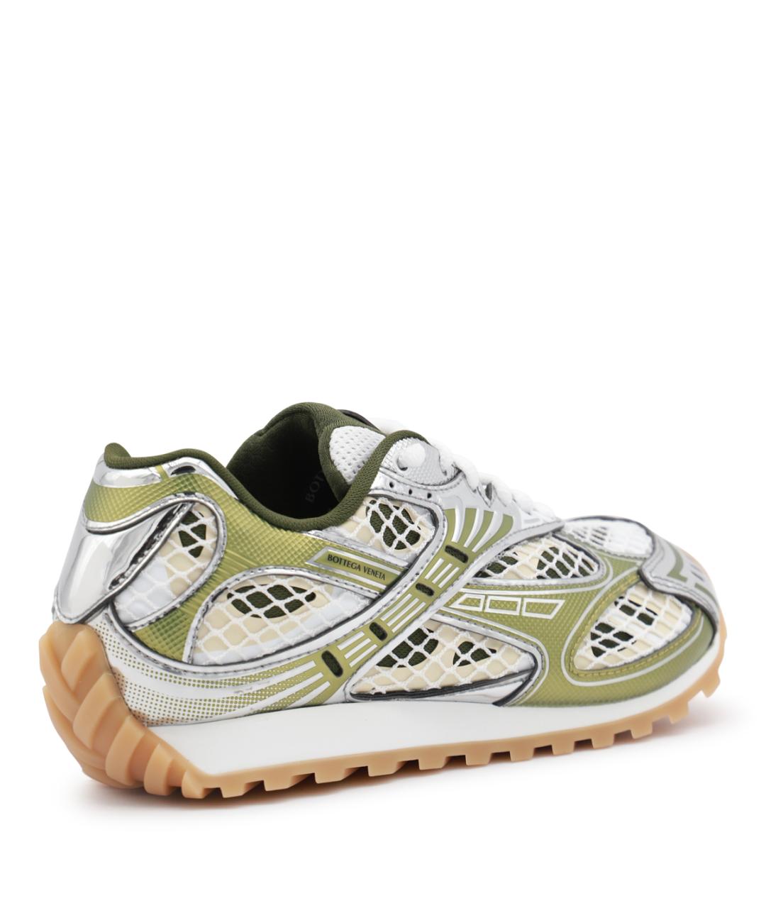 BOTTEGA VENETA Зеленые текстильные кроссовки, фото 3