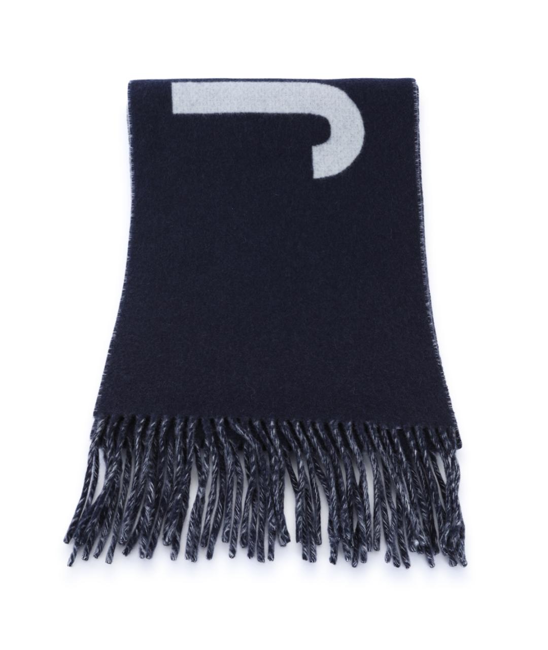 JACQUEMUS Синий шерстяной шарф, фото 5
