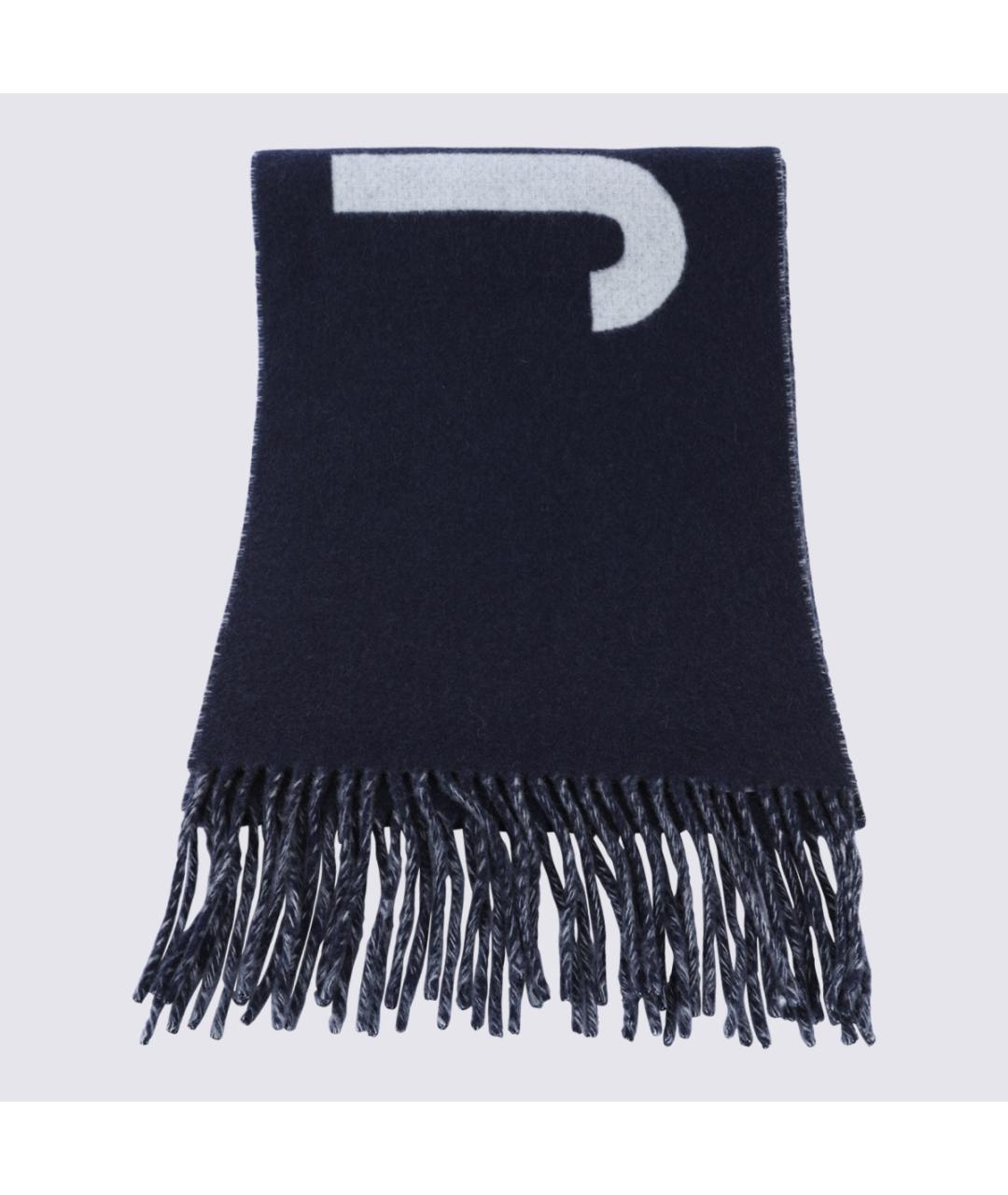 JACQUEMUS Синий шерстяной шарф, фото 2
