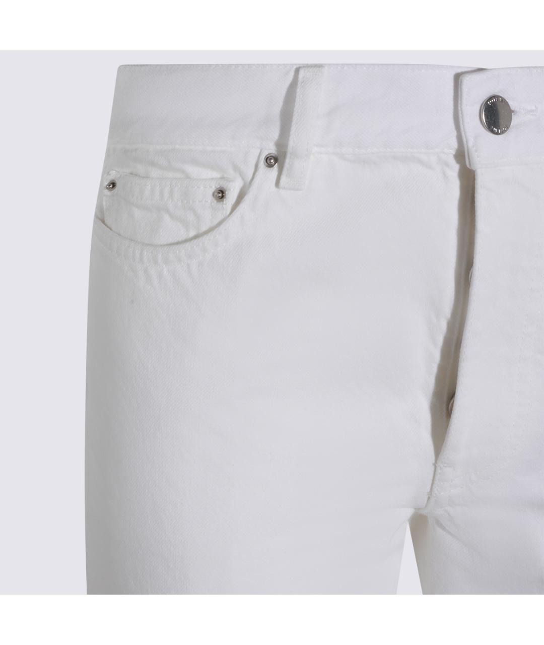 TOTEME Белые хлопковые прямые джинсы, фото 6