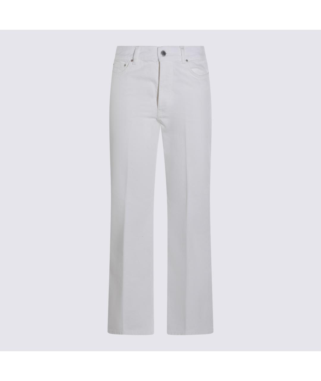 TOTEME Белые хлопковые прямые джинсы, фото 2