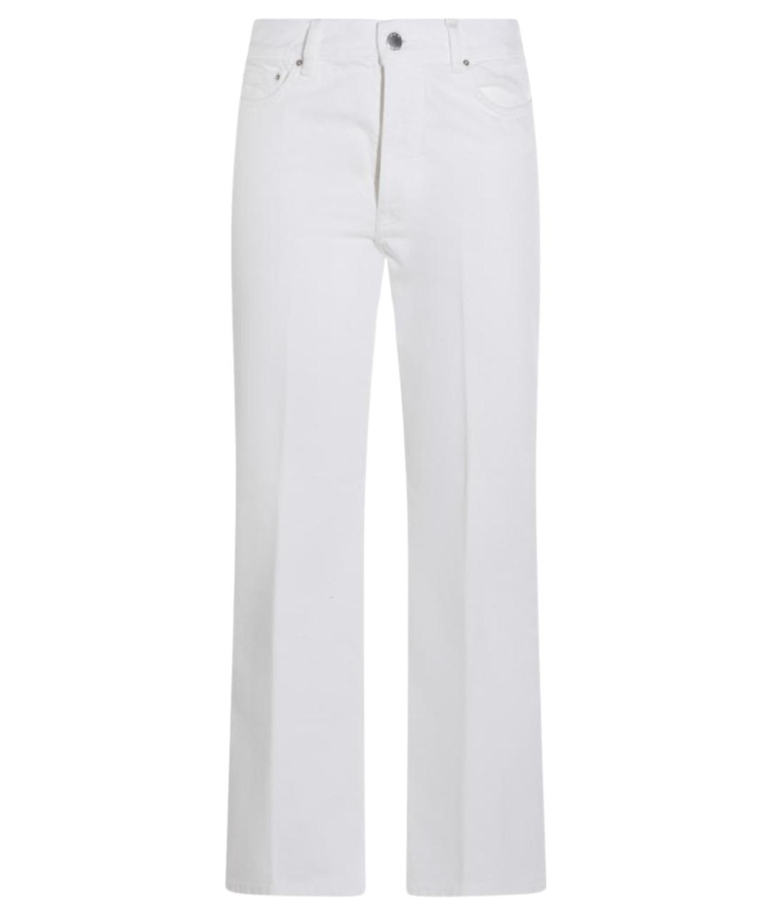 TOTEME Белые хлопковые прямые джинсы, фото 1