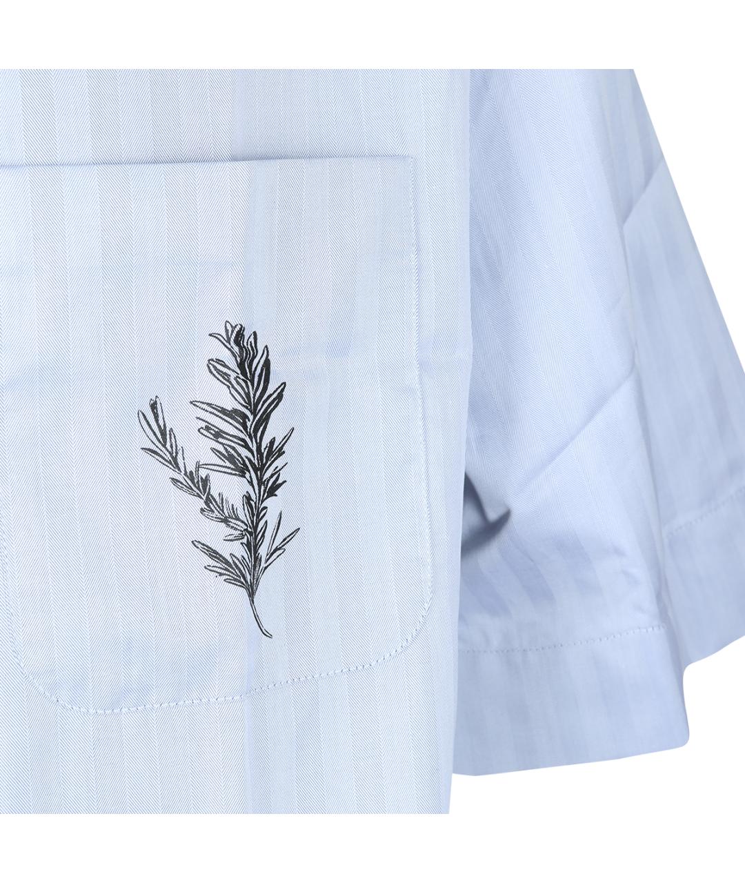 JACQUEMUS Голубая хлопковая классическая рубашка, фото 4