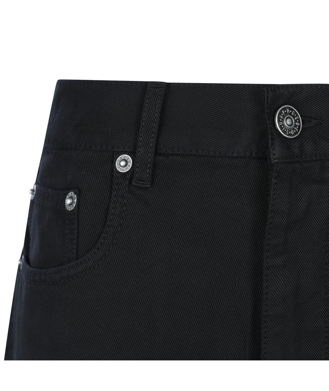 PHOEBE PHILO Черные хлопковые прямые джинсы, фото 3