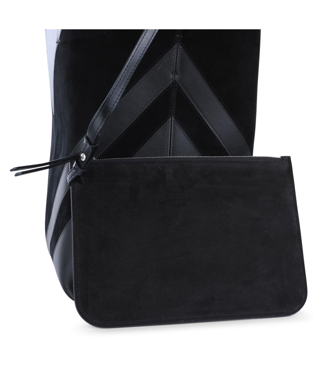 PHOEBE PHILO Черная кожаная сумка тоут, фото 4