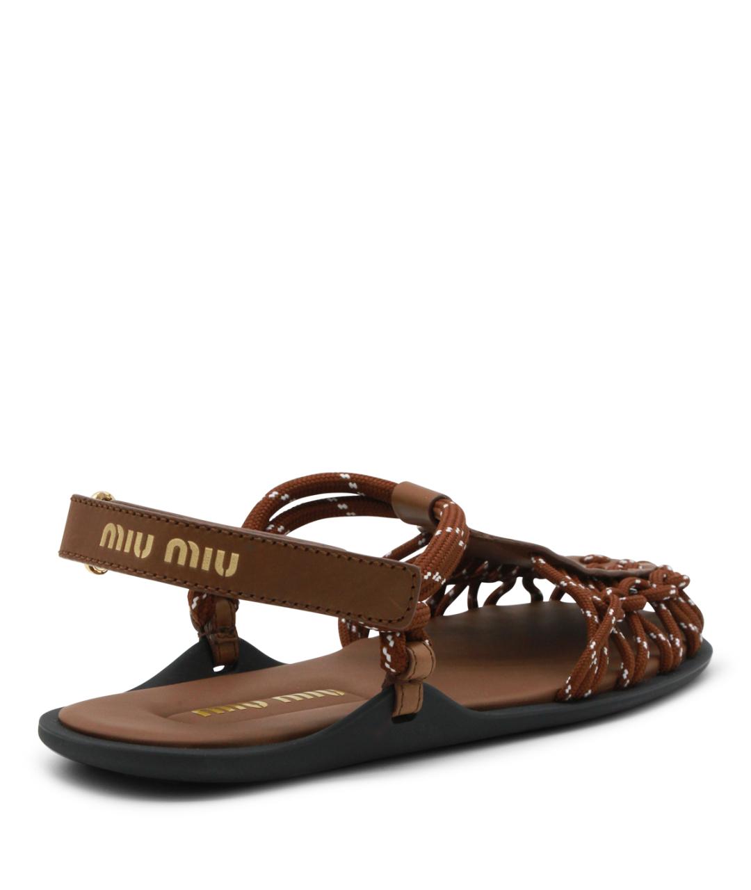 MIU MIU Коричневые босоножки, фото 3
