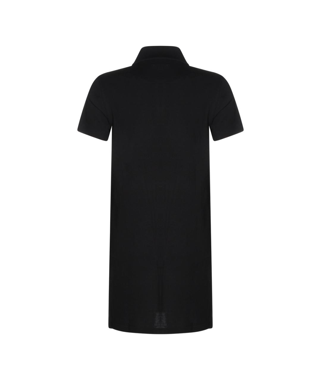 SAINT LAURENT Черное хлопковое повседневное платье, фото 2