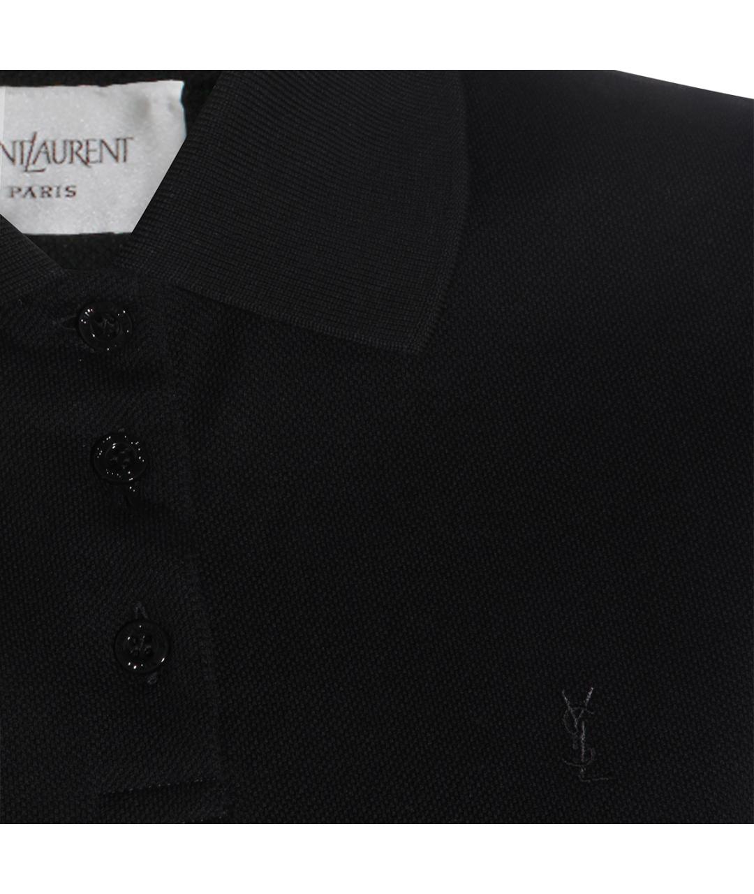 SAINT LAURENT Черное хлопковое повседневное платье, фото 3