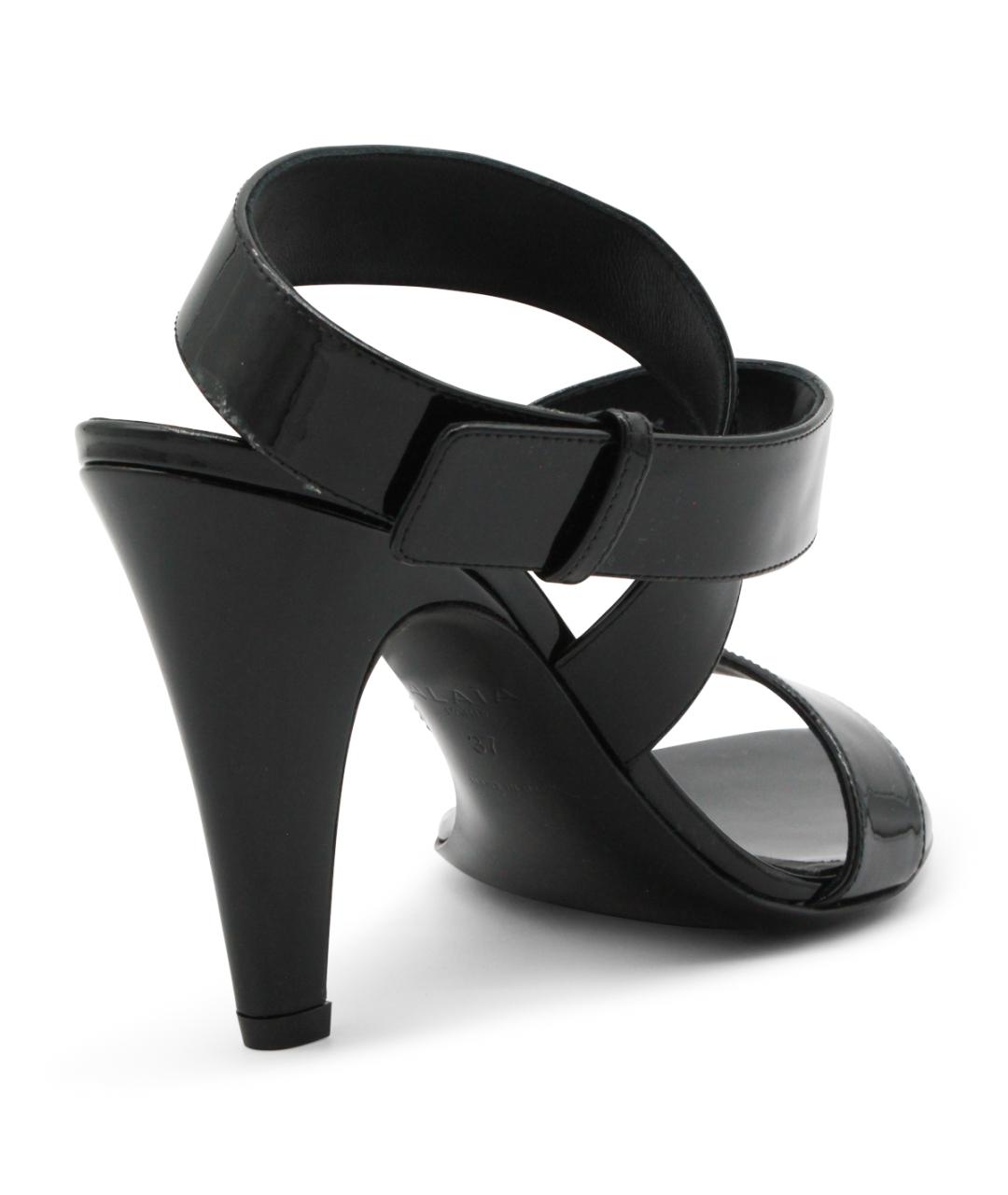 ALAIA Черные кожаные босоножки, фото 3