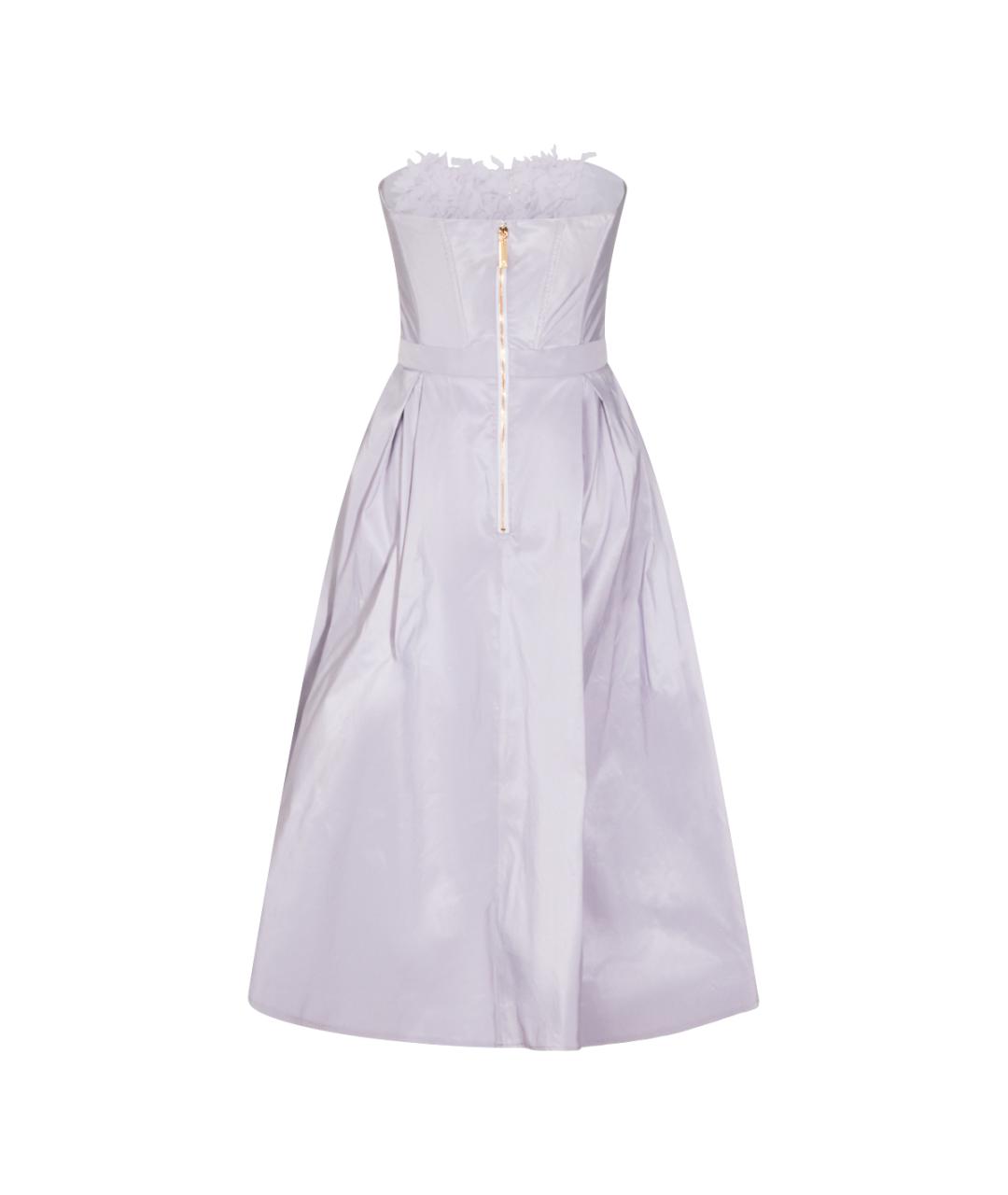 ELISABETTA FRANCHI Фиолетовое полиэстеровое вечернее платье, фото 2