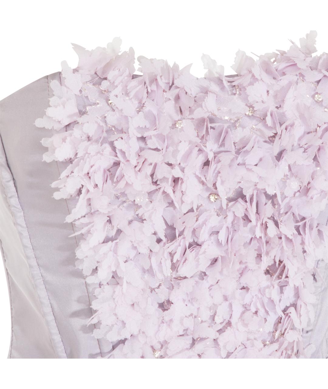 ELISABETTA FRANCHI Фиолетовое полиэстеровое вечернее платье, фото 3