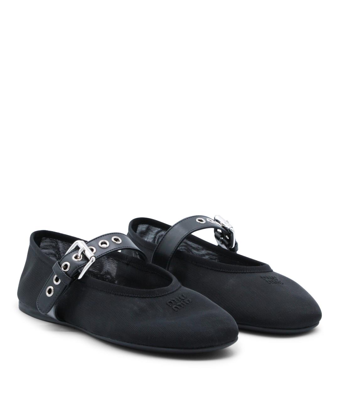 MIU MIU Черные балетки, фото 2