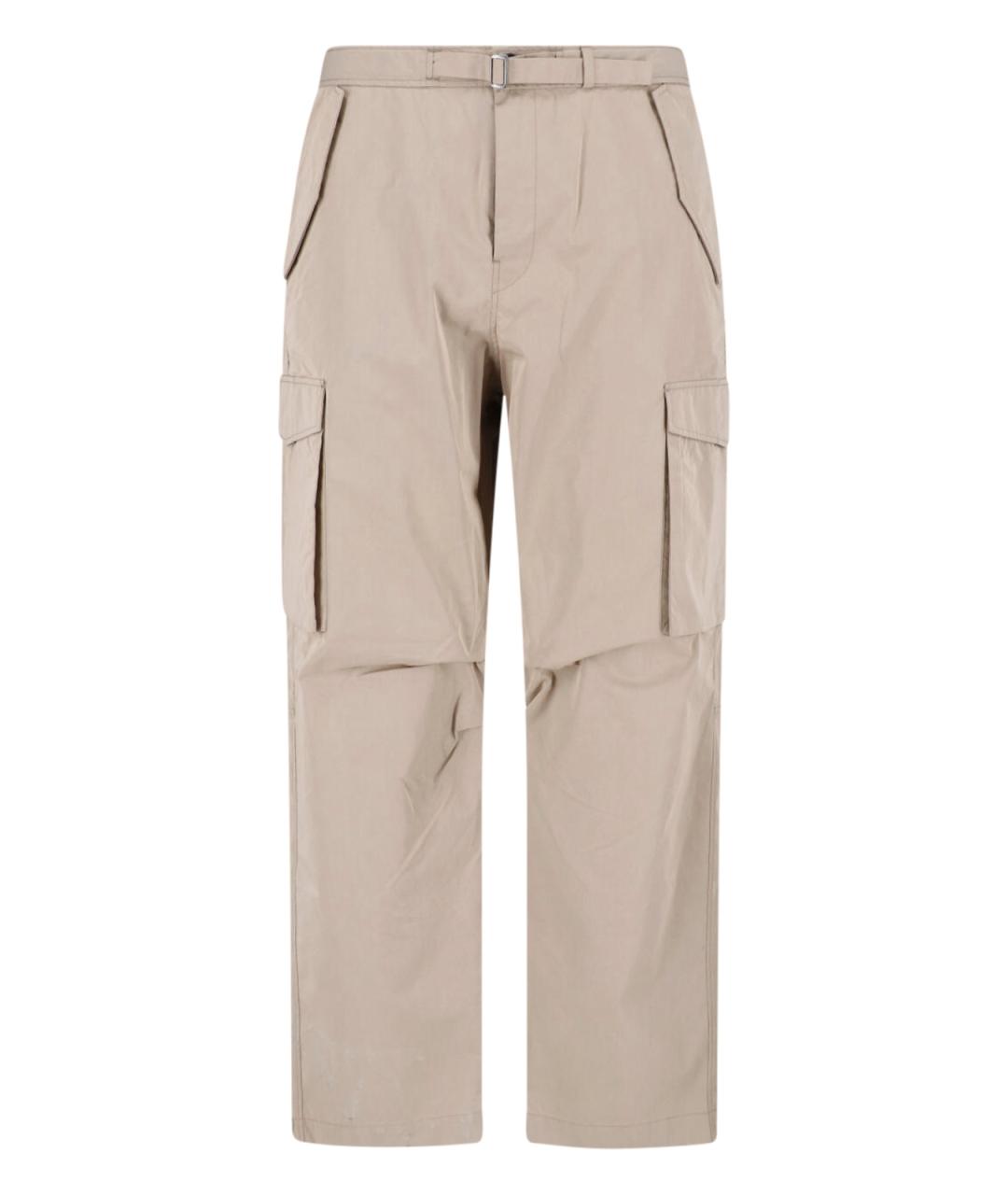 PAUL SMITH Бежевые хлопковые повседневные брюки, фото 1