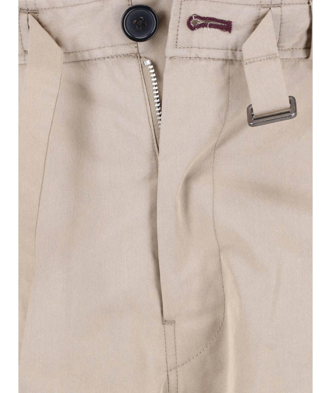 PAUL SMITH Бежевые хлопковые повседневные брюки, фото 5