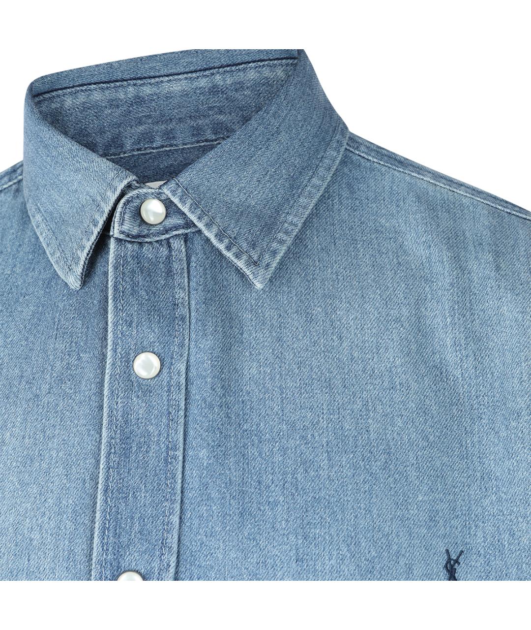 SAINT LAURENT Синяя классическая рубашка, фото 3