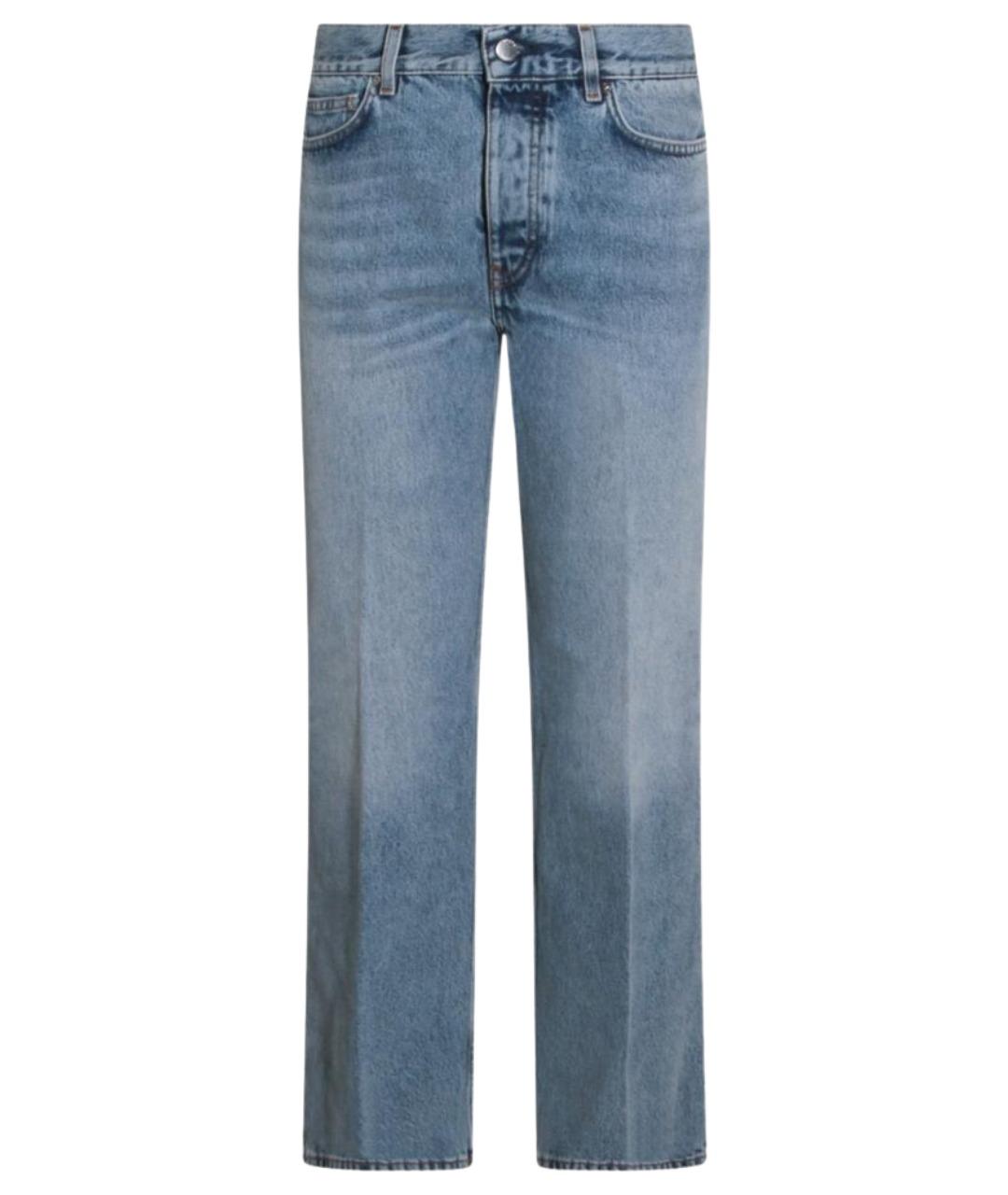 TOTEME Синие хлопковые прямые джинсы, фото 1