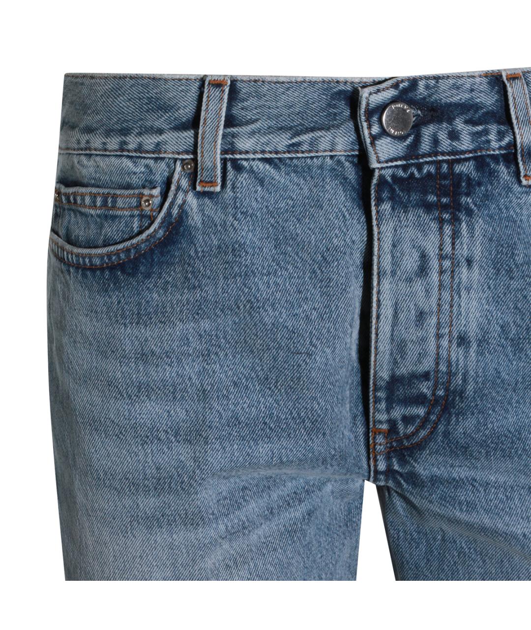 TOTEME Синие хлопковые прямые джинсы, фото 5