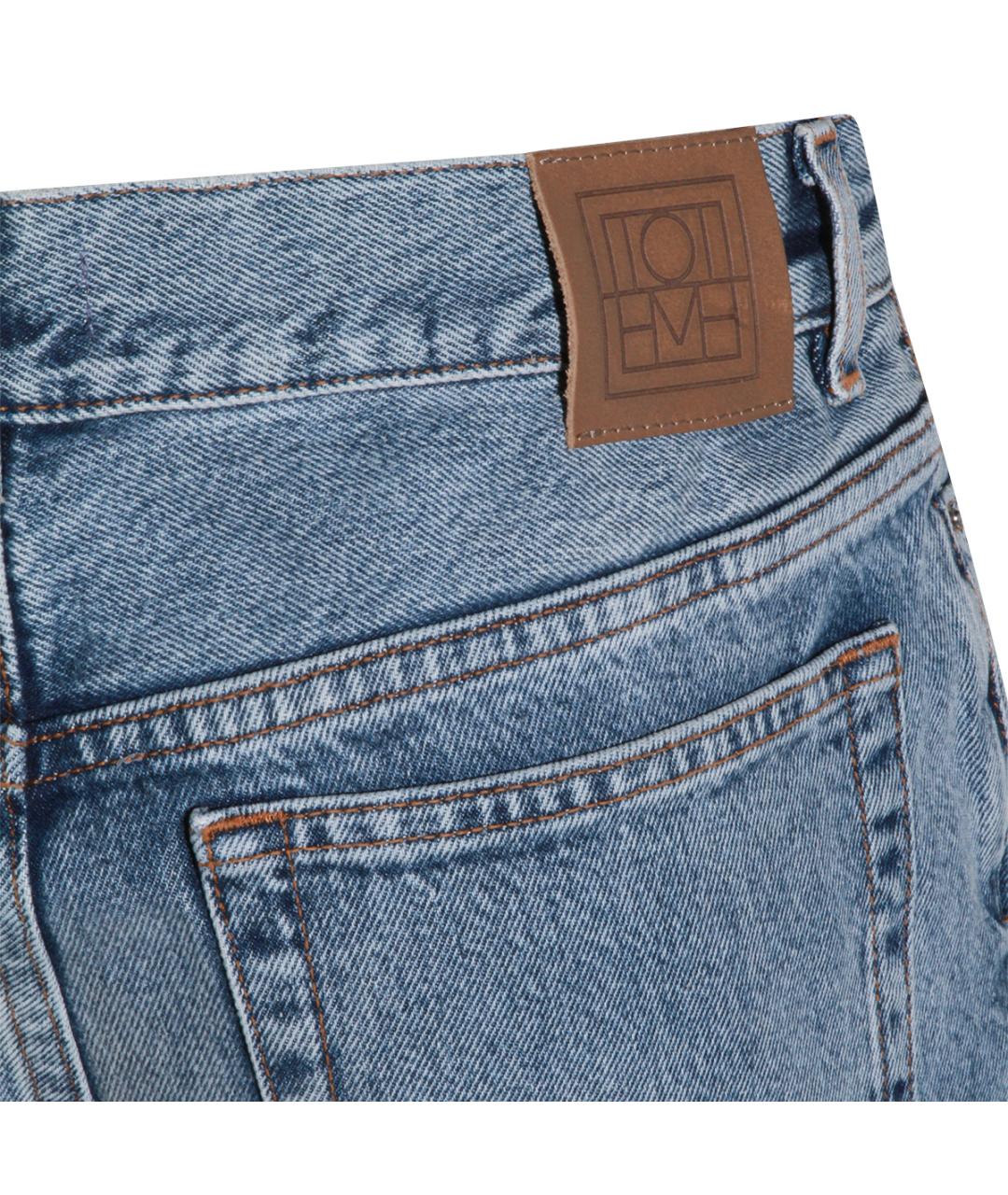 TOTEME Синие хлопковые прямые джинсы, фото 7