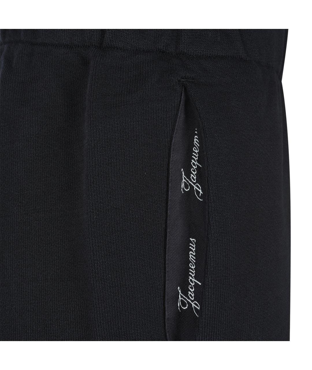 JACQUEMUS Черные хлопковые повседневные брюки, фото 3