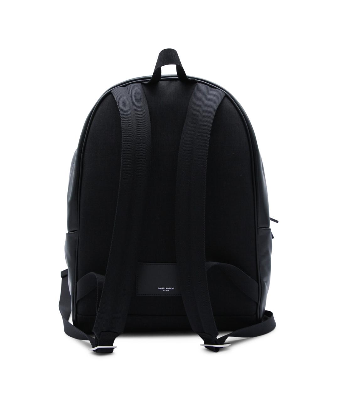 SAINT LAURENT Черный кожаный рюкзак, фото 3