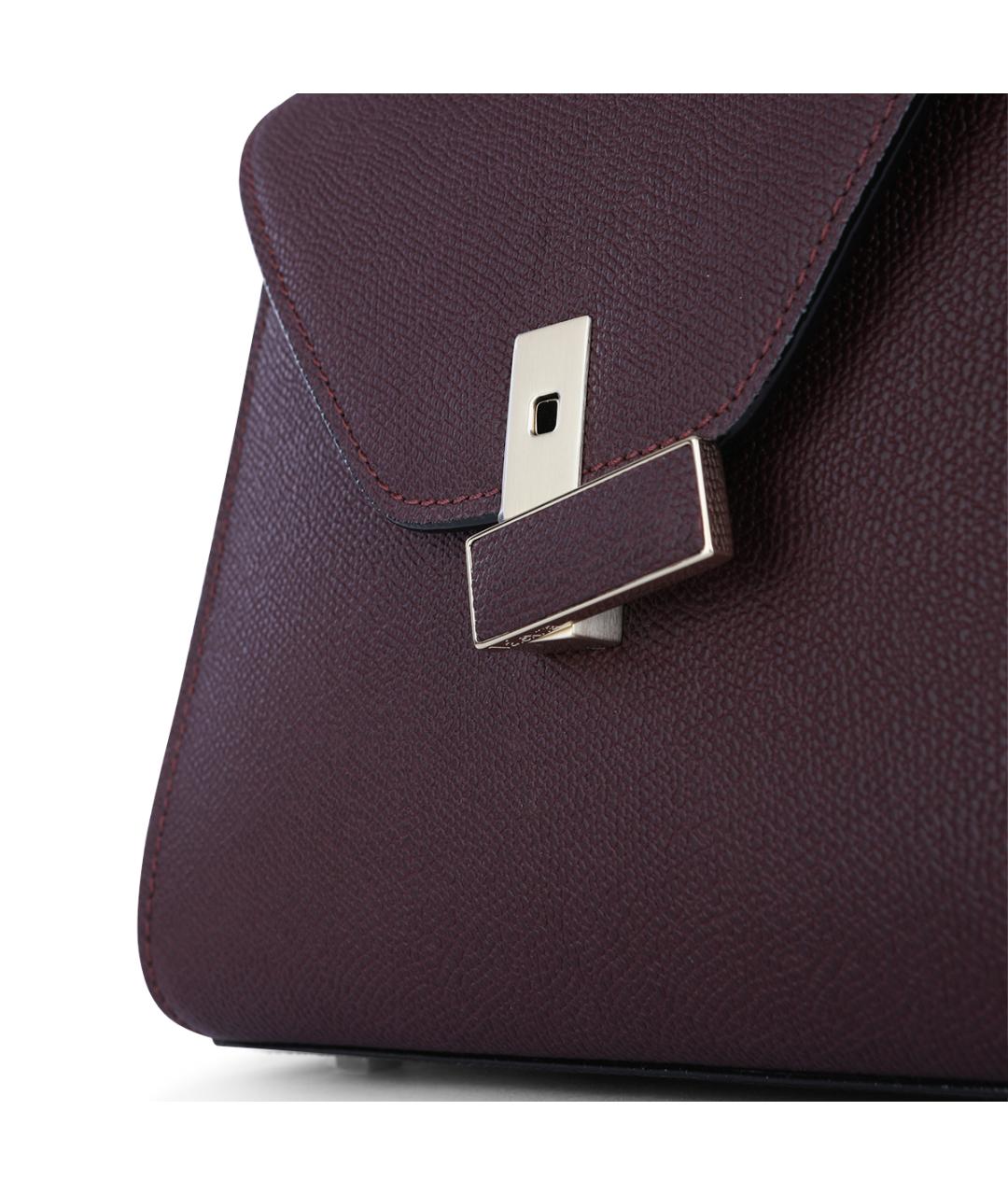 VALEXTRA Фиолетовая кожаная сумка тоут, фото 4