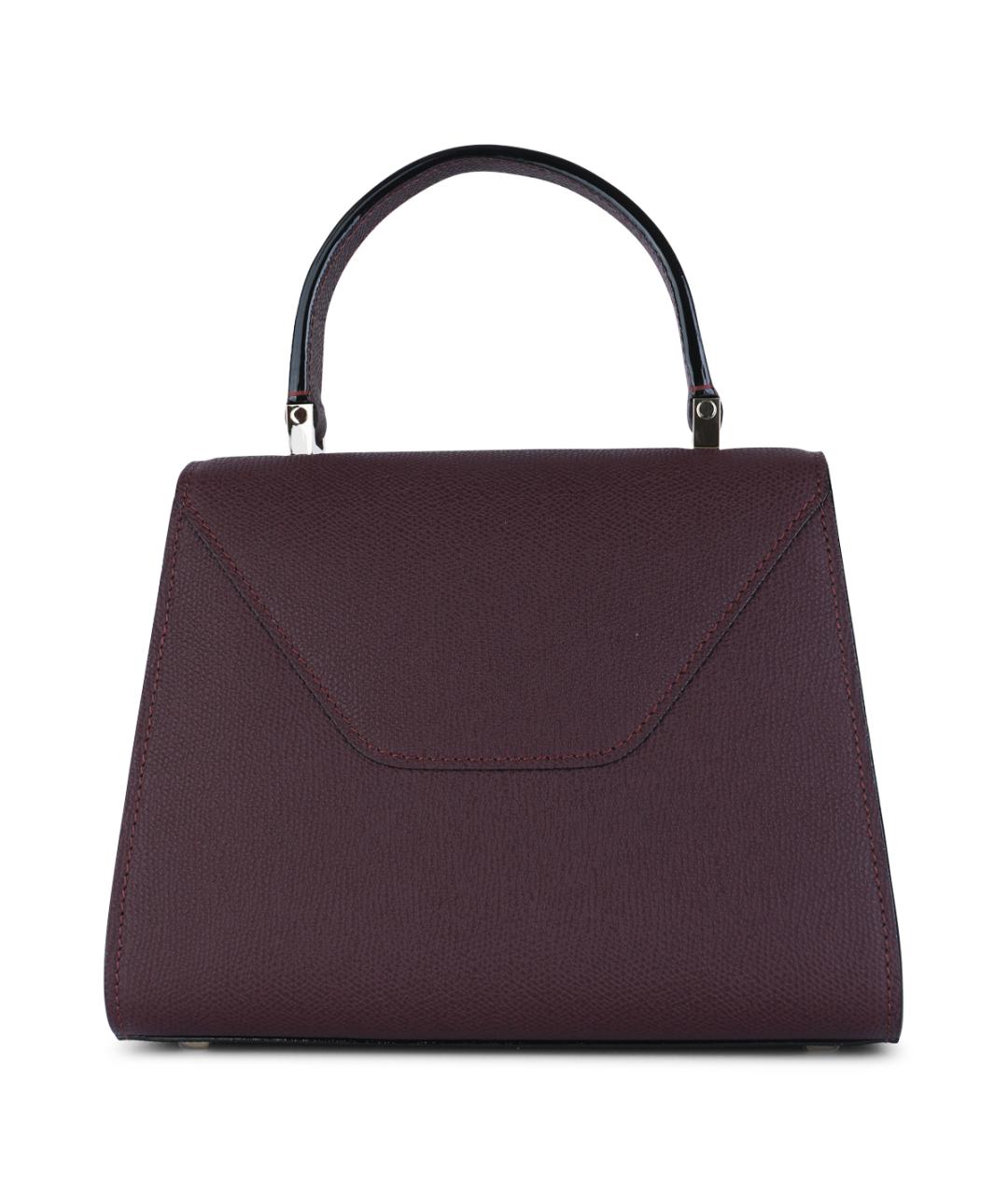 VALEXTRA Фиолетовая кожаная сумка тоут, фото 3