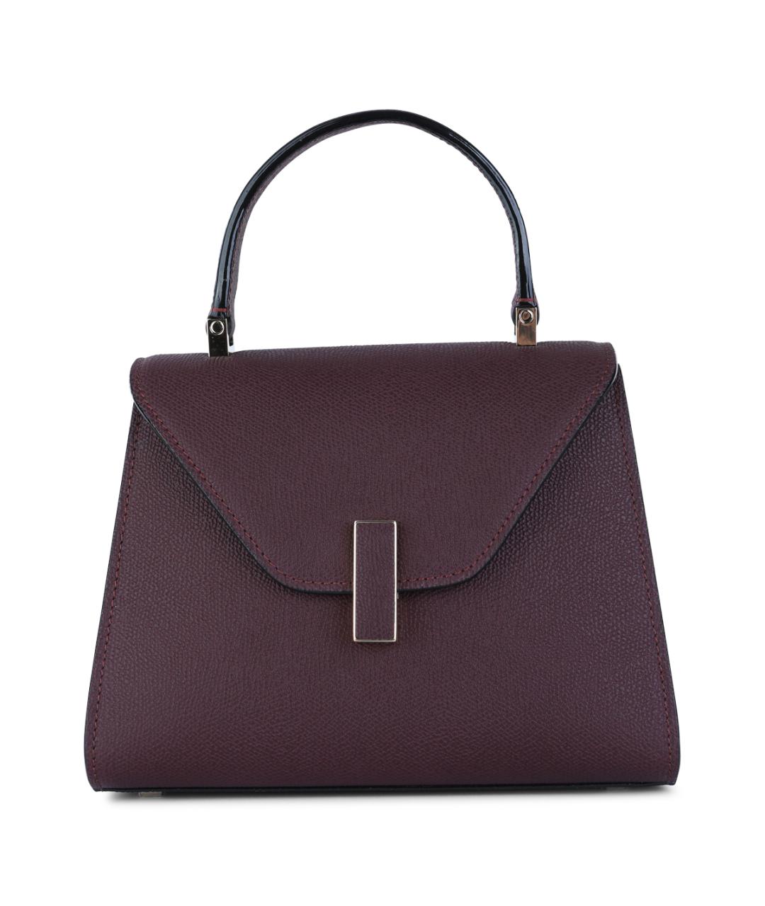 VALEXTRA Фиолетовая кожаная сумка тоут, фото 1
