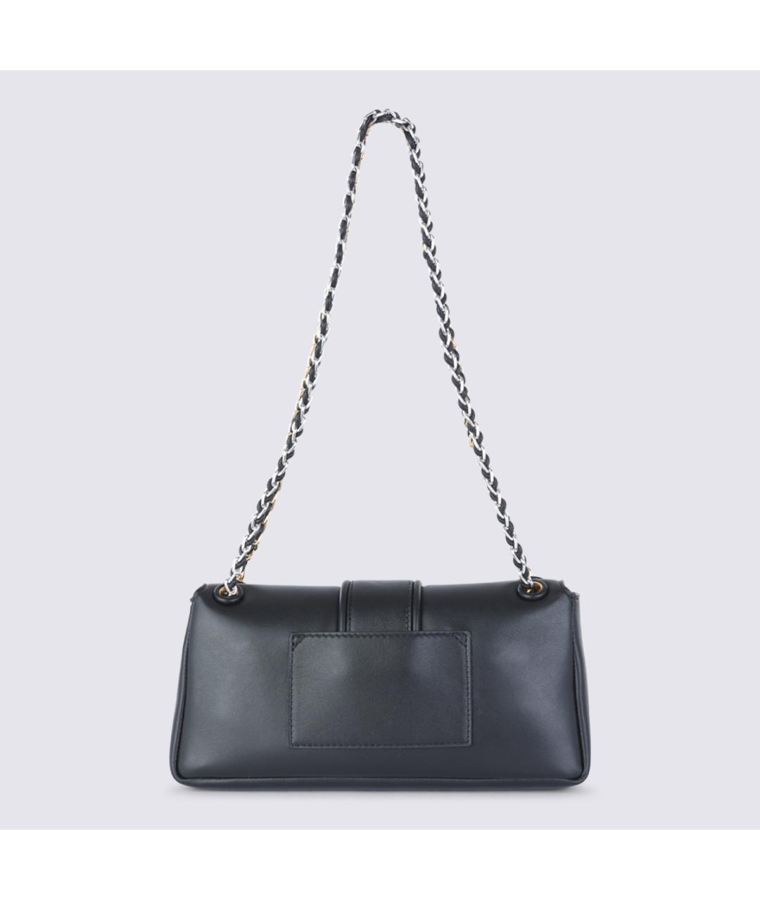 JACQUEMUS Черная кожаная сумка через плечо, фото 3