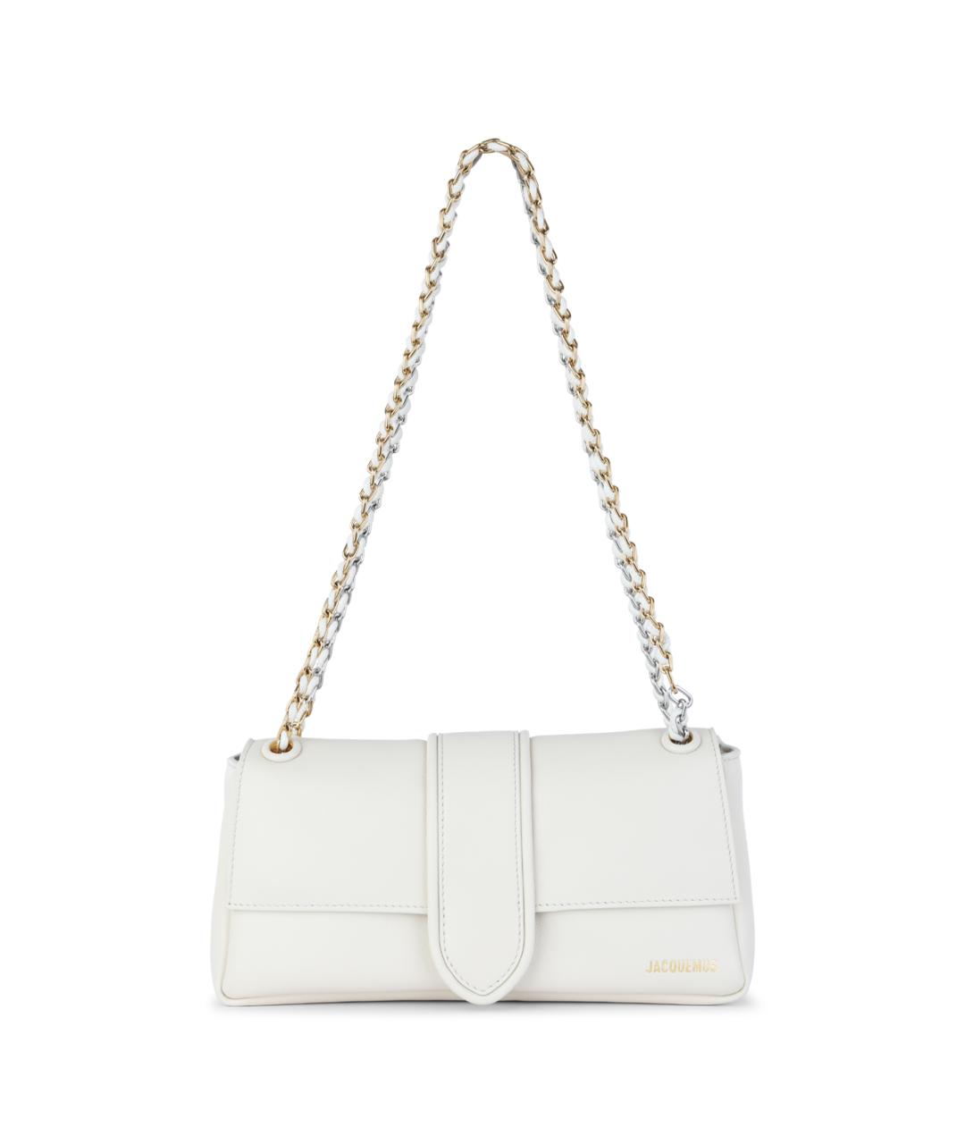 JACQUEMUS Белая кожаная сумка через плечо, фото 1