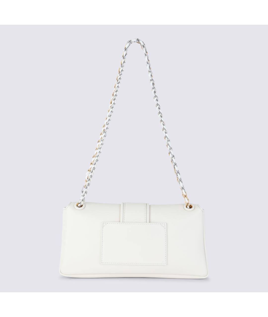 JACQUEMUS Белая кожаная сумка через плечо, фото 3