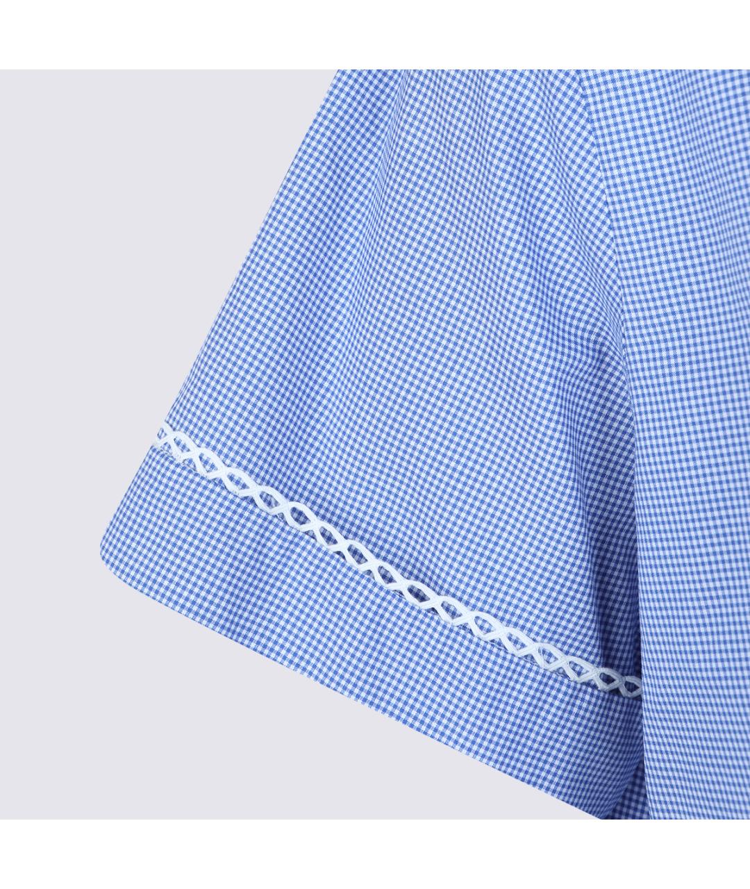 MIU MIU Голубая хлопковая рубашка, фото 5