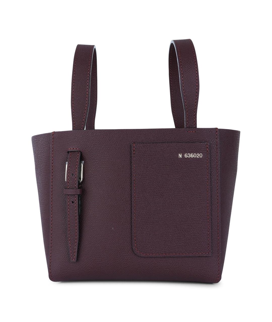 VALEXTRA Фиолетовая кожаная сумка тоут, фото 1