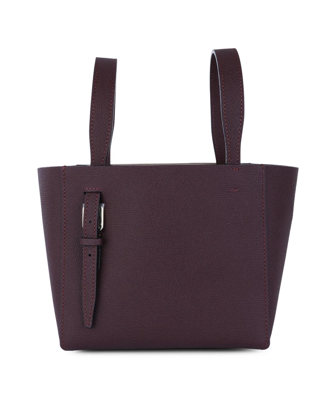 VALEXTRA Фиолетовая кожаная сумка тоут, фото 3