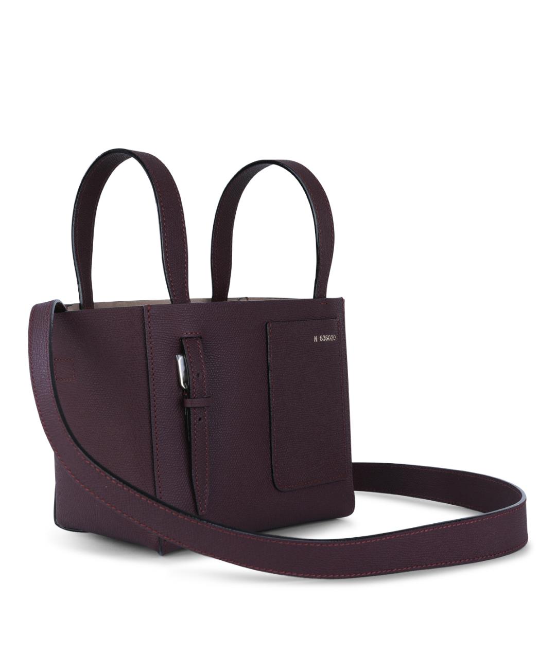 VALEXTRA Фиолетовая кожаная сумка тоут, фото 2