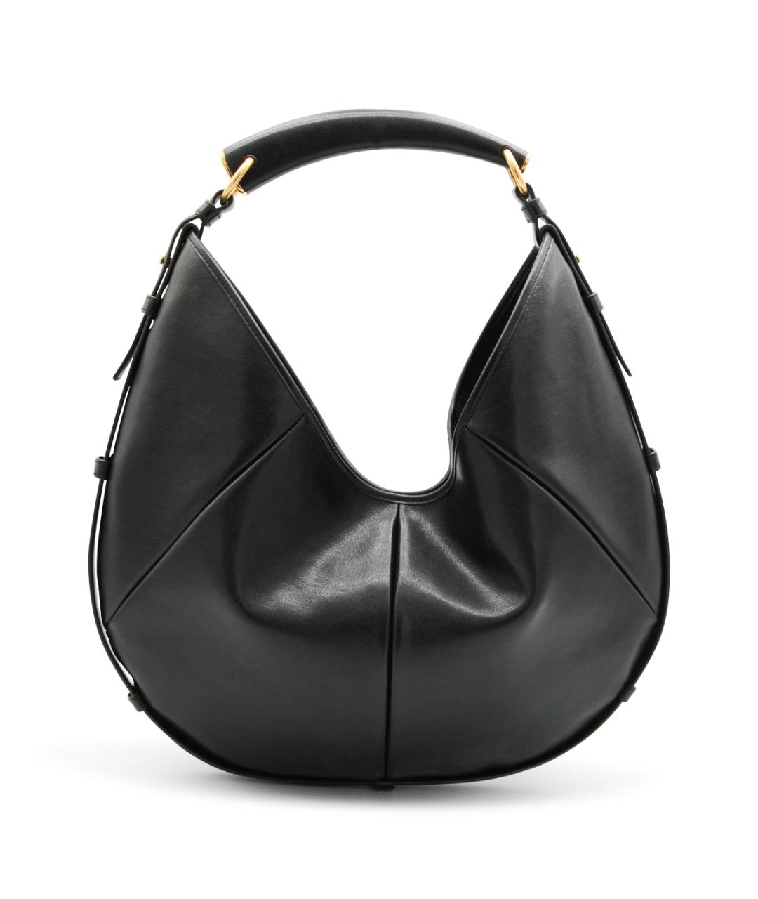 SAINT LAURENT Черная кожаная сумка через плечо, фото 3