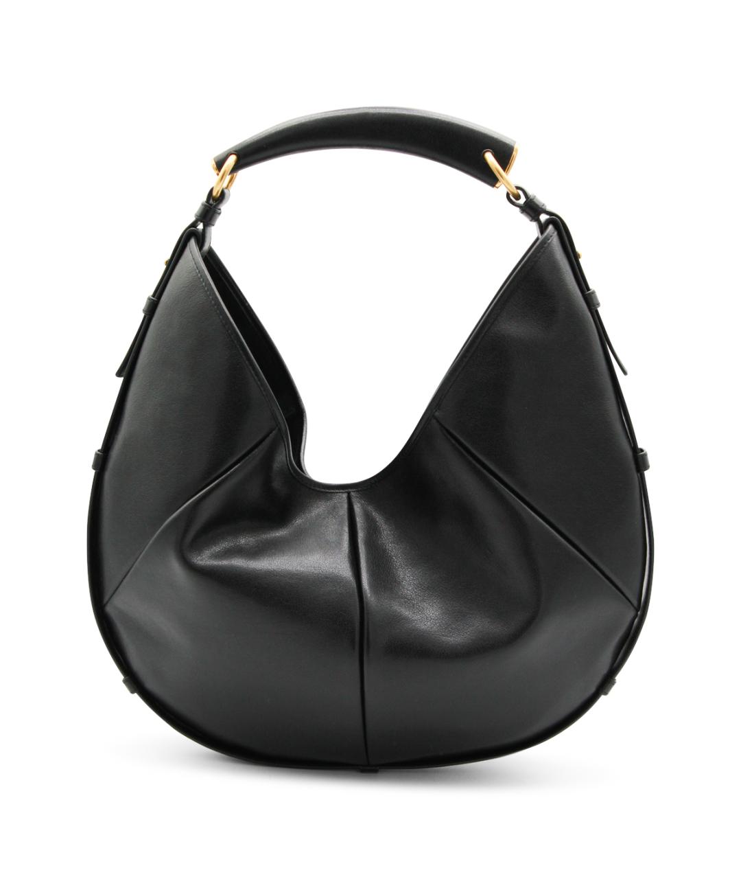 SAINT LAURENT Черная кожаная сумка через плечо, фото 1