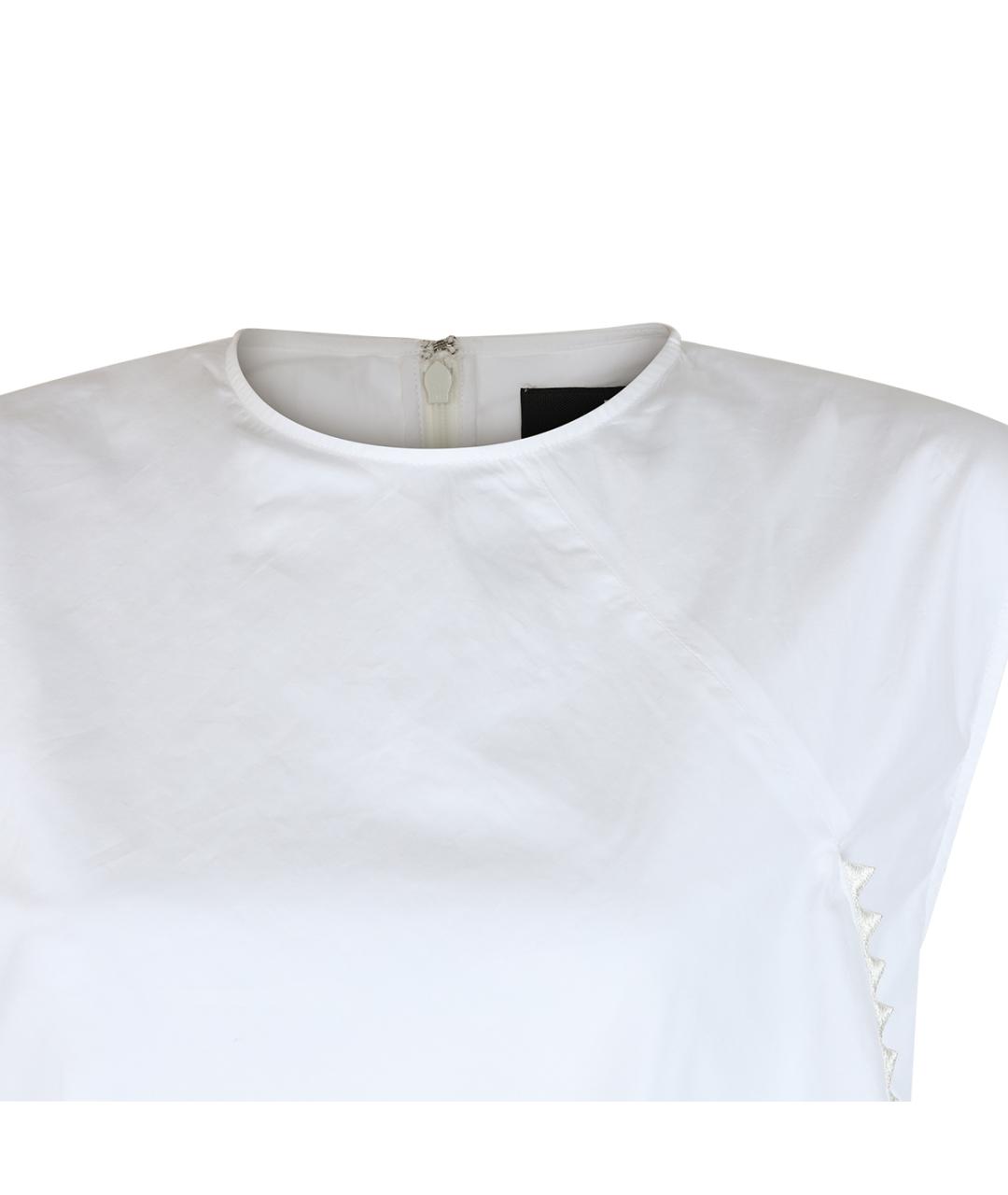 JACQUEMUS Белое хлопковое коктейльное платье, фото 3