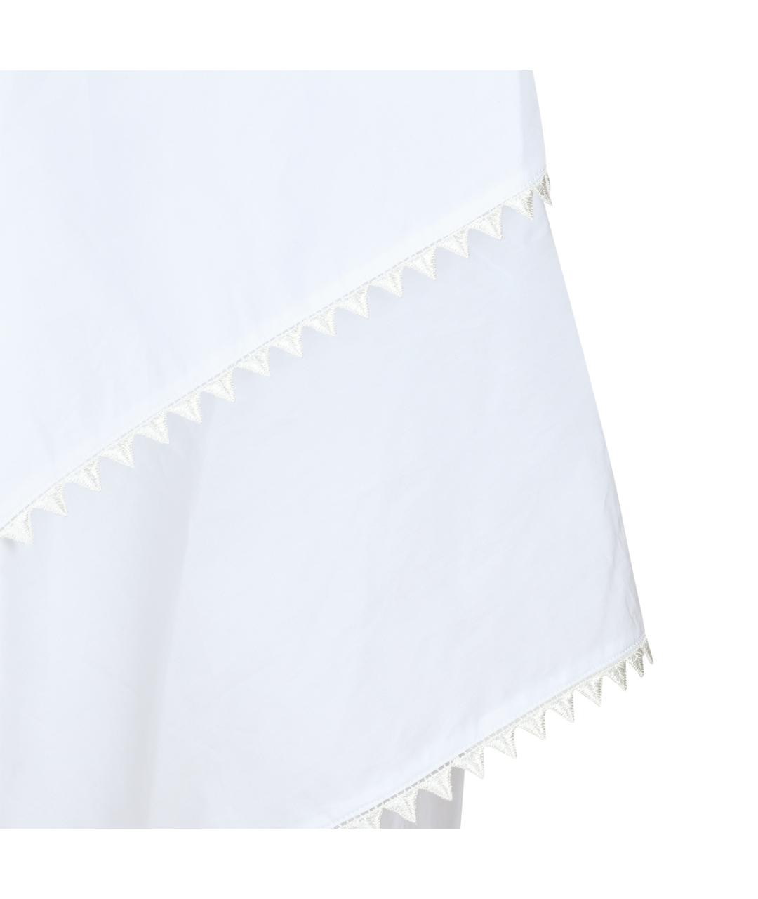 JACQUEMUS Белое хлопковое коктейльное платье, фото 4