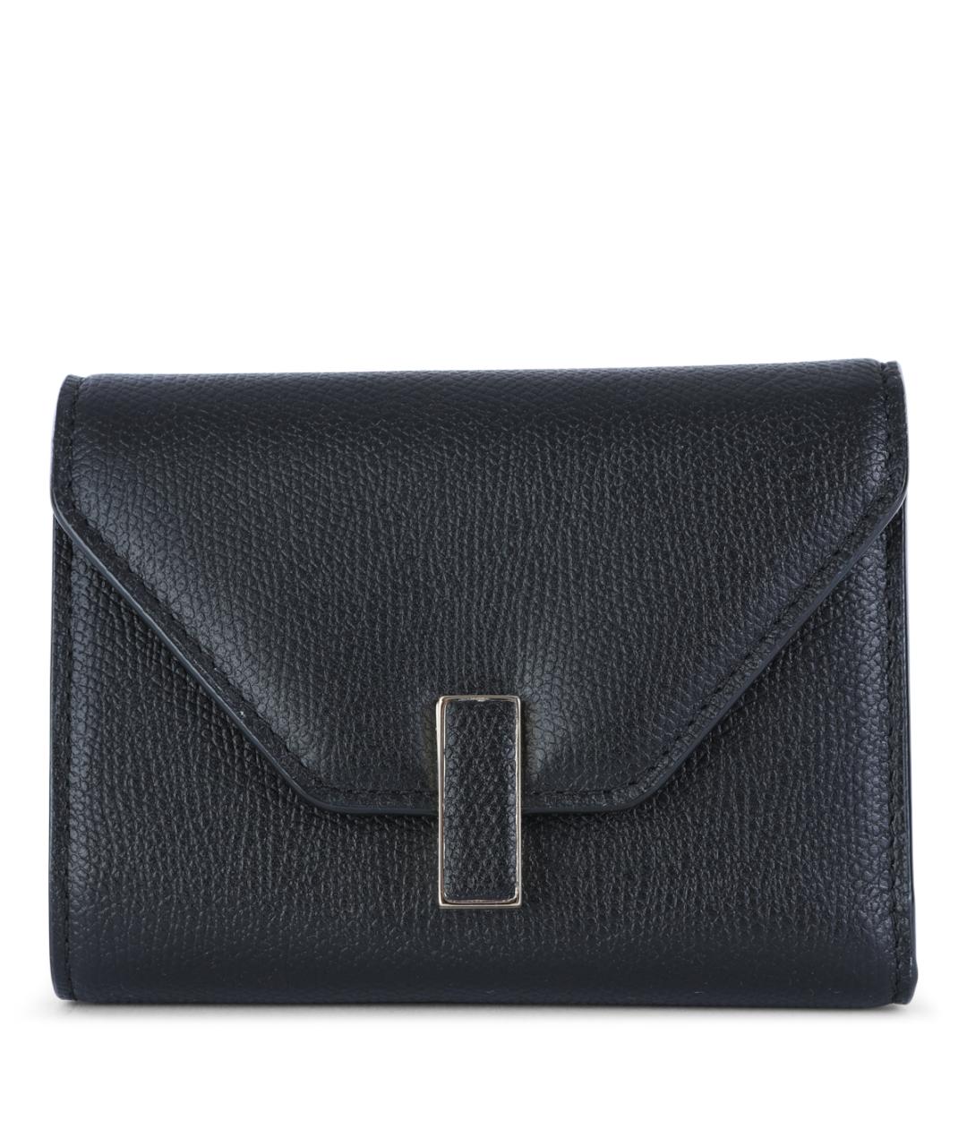 VALEXTRA Черный кожаный кошелек, фото 1