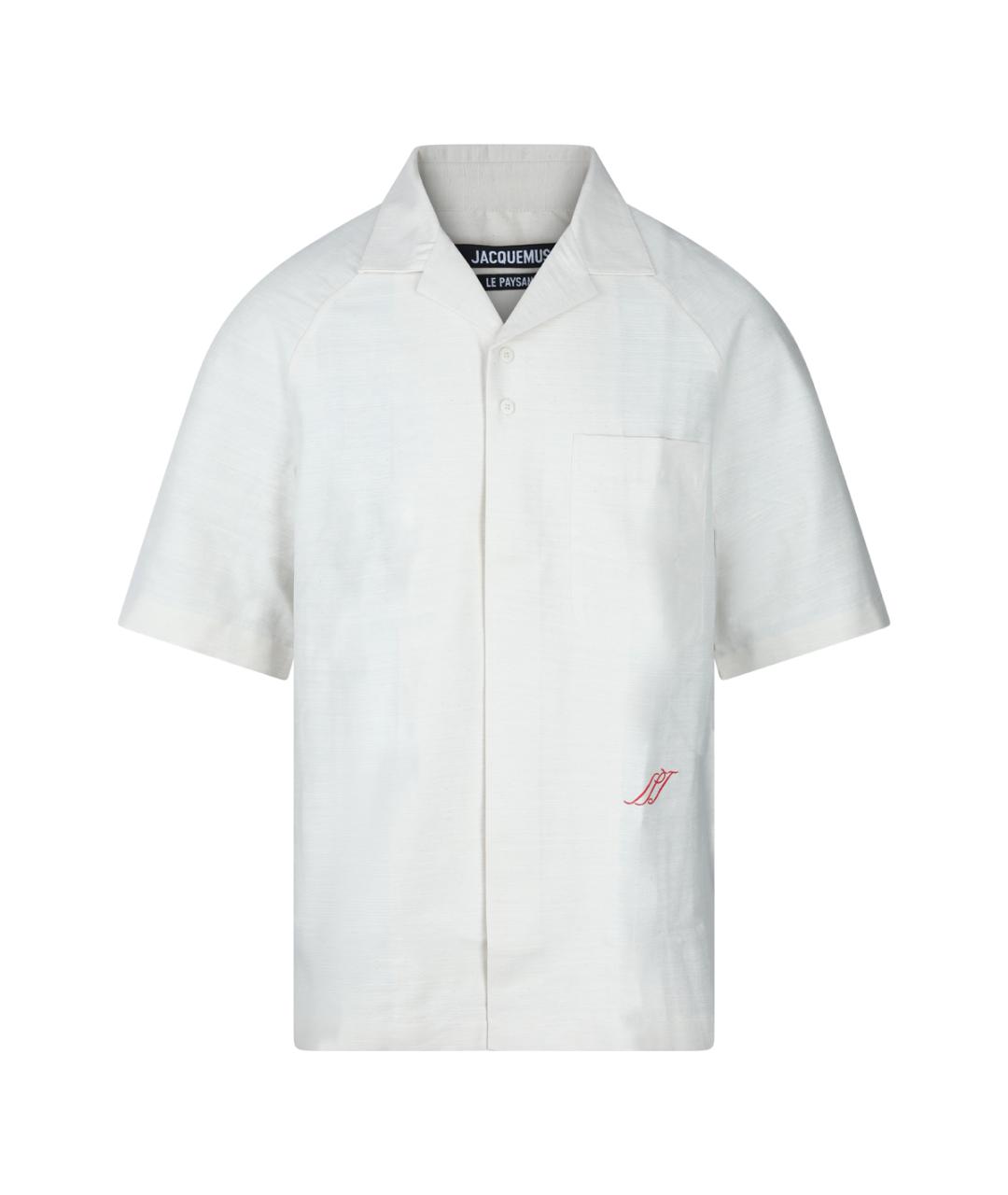 JACQUEMUS Белая хлопковая классическая рубашка, фото 1