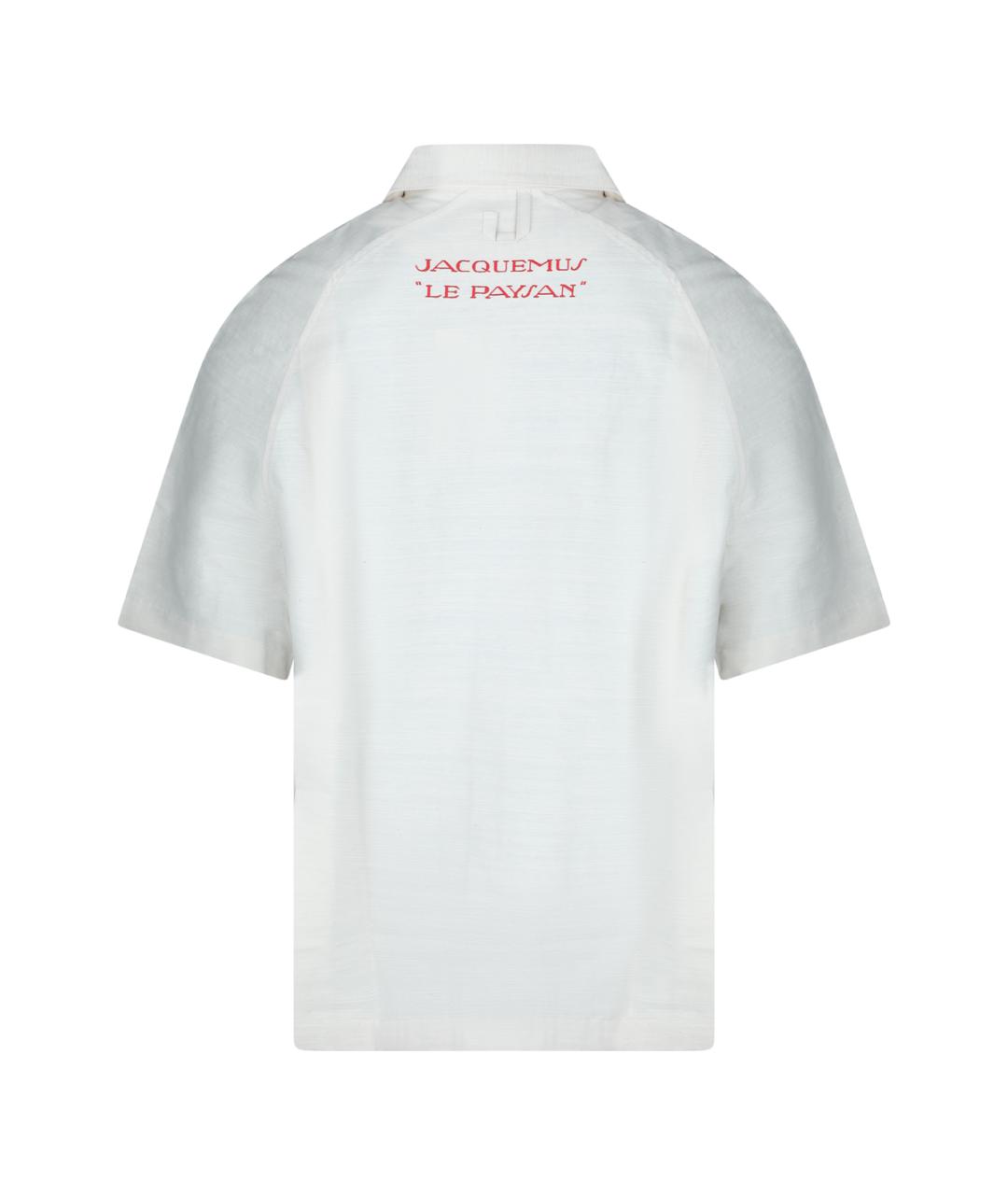 JACQUEMUS Белая хлопковая классическая рубашка, фото 2