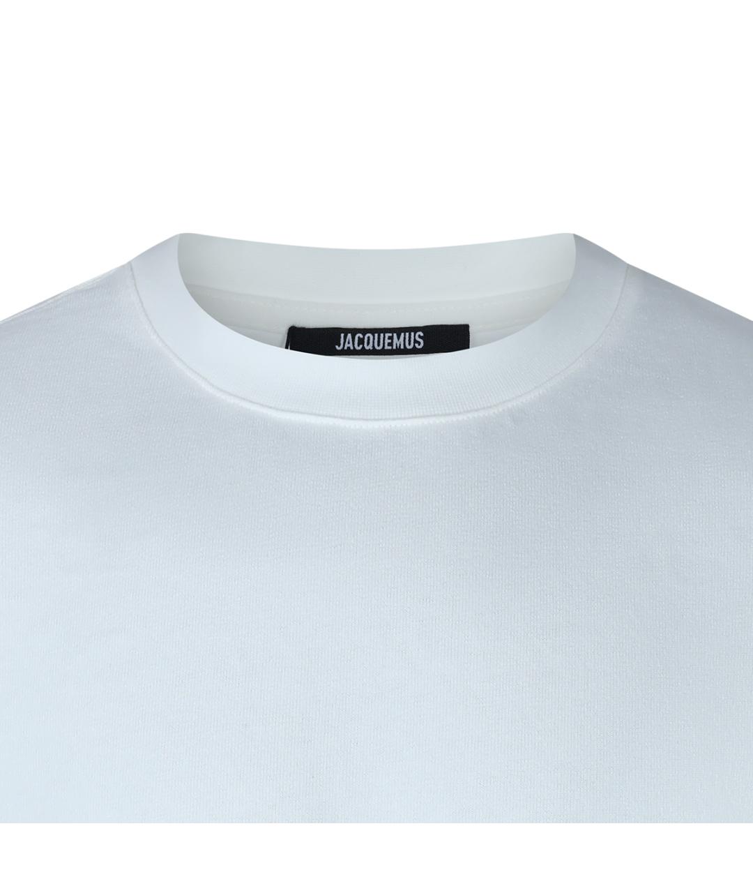 JACQUEMUS Бежевая хлопковая футболка, фото 3
