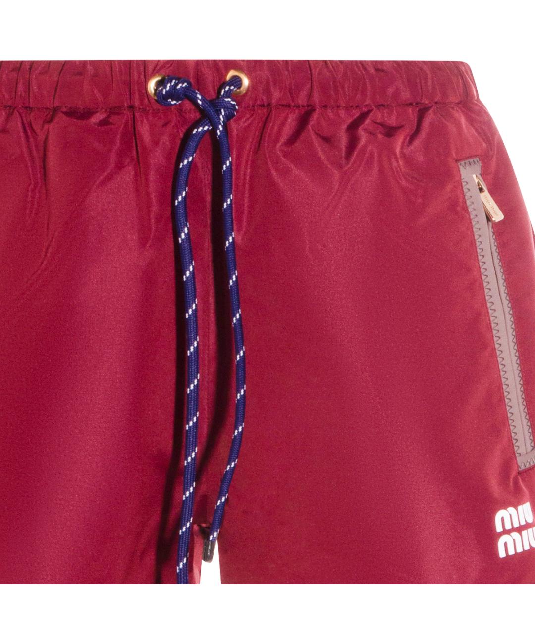 MIU MIU Розовые полиэстеровые шорты, фото 3